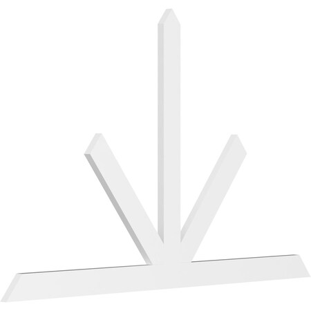 Ekena Millwork Saratoga Architectural Grade PVC Gable Bracket, 108"W x 67 1/2"H x 2"D x 6"F, 15/12 Pitch GBP108X68X0206SAR00